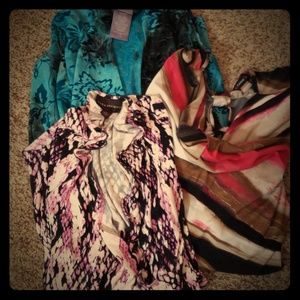 Bundle of 3 long sleeve blouses size xl